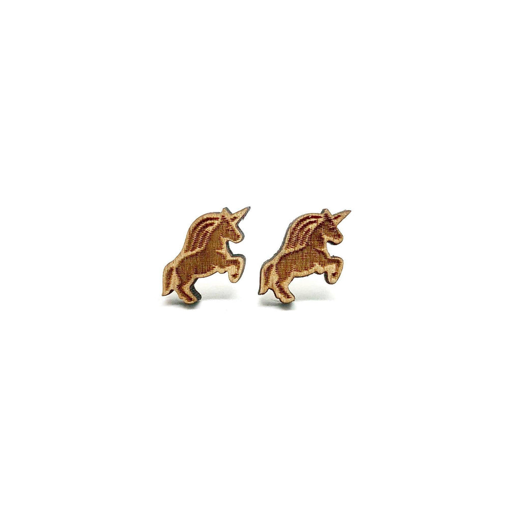 Magical Unicorn Laser Cut Wood Earrings - Earrings - Paperdaise Accessories - Naiise