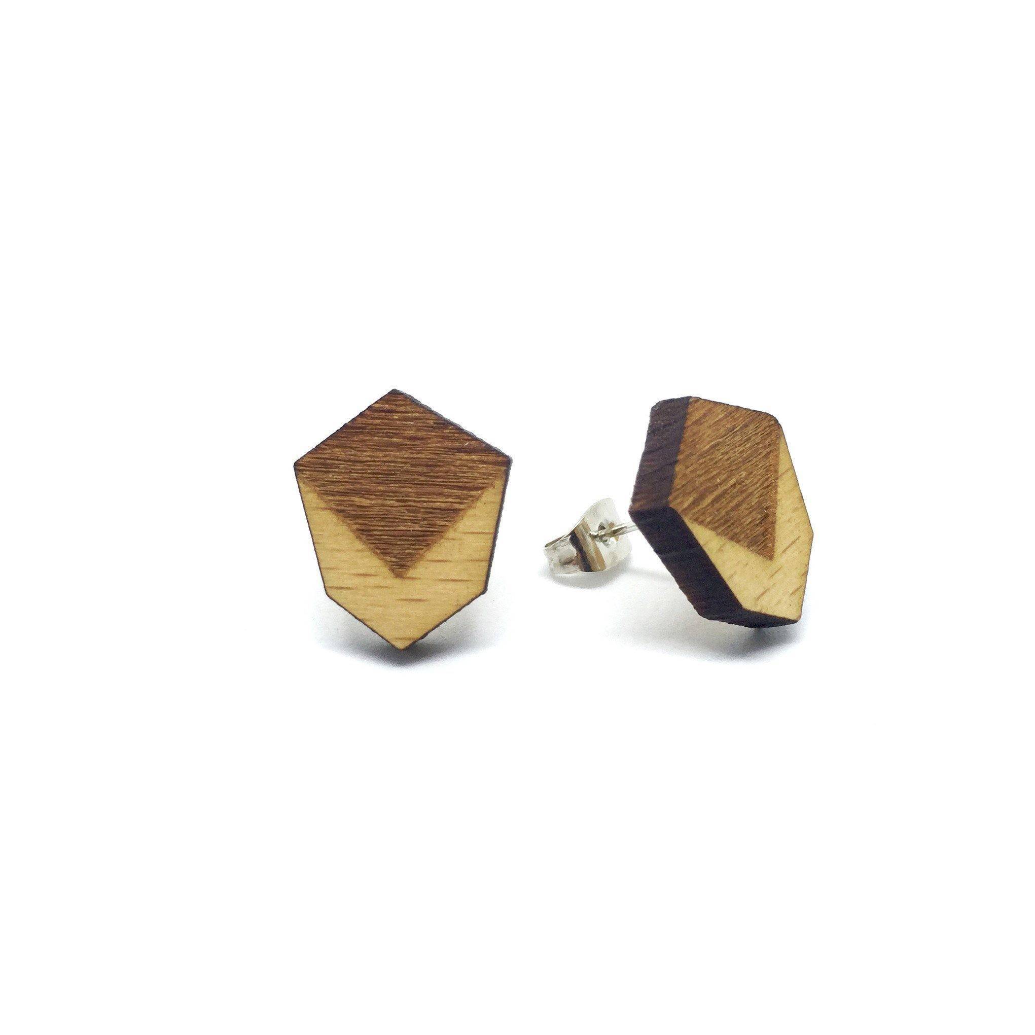 Minimalist Geometric Laser Cut Wood Earrings - Earrings - Paperdaise Accessories - Naiise