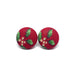 Mistletoe Dreams Handmade Fabric Button Christmas Earrings - Earrings - Paperdaise Accessories - Naiise