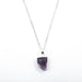 Amethyst Claw Necklace in White Gold Necklaces Colour Addict Jewellery 