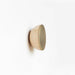Round Beech Wood & Ceramic Wall Mounted Coat Hook / Knob - Brass Hooks 5mm Paper Diameter 6cm 