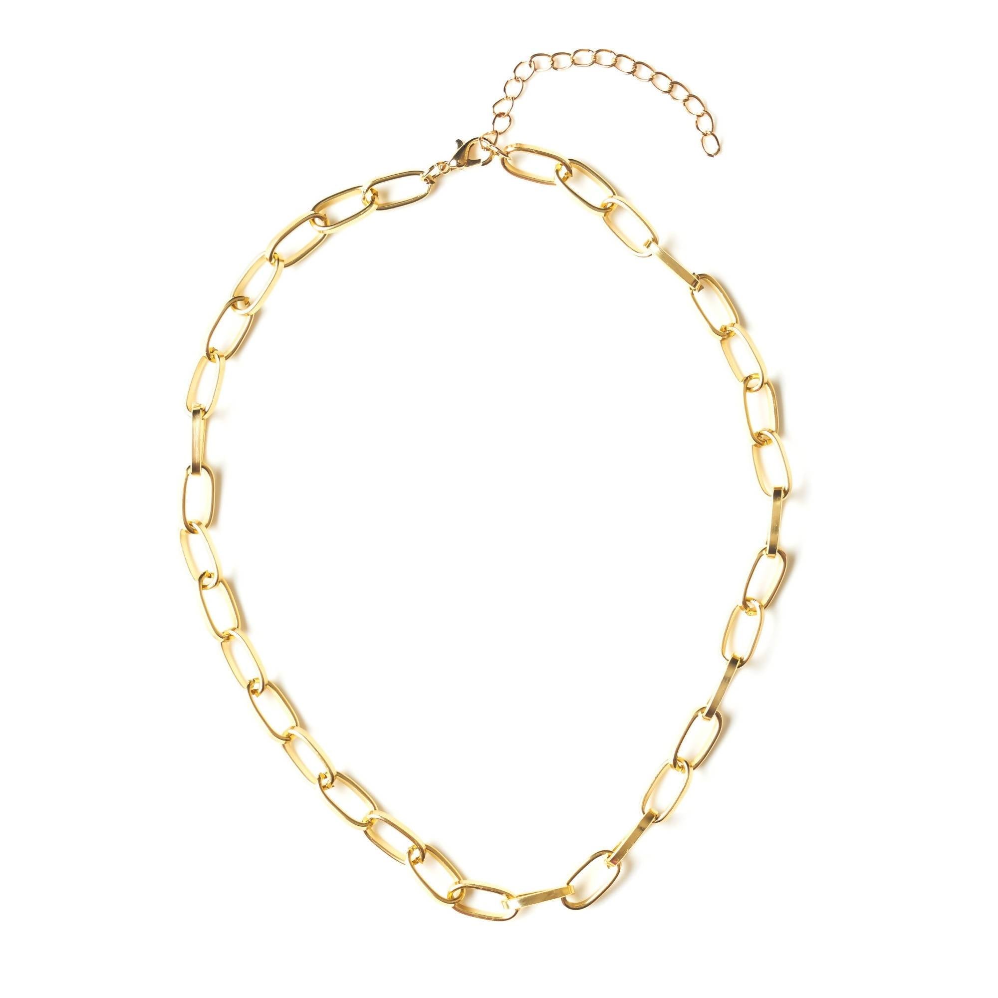 J. By Jee Minimal Oval Chain in Gold Necklace Necklaces J By Jee 