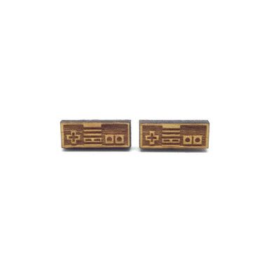 Nintendo Controller Laser Cut Wood Earrings - Earrings - Paperdaise Accessories - Naiise
