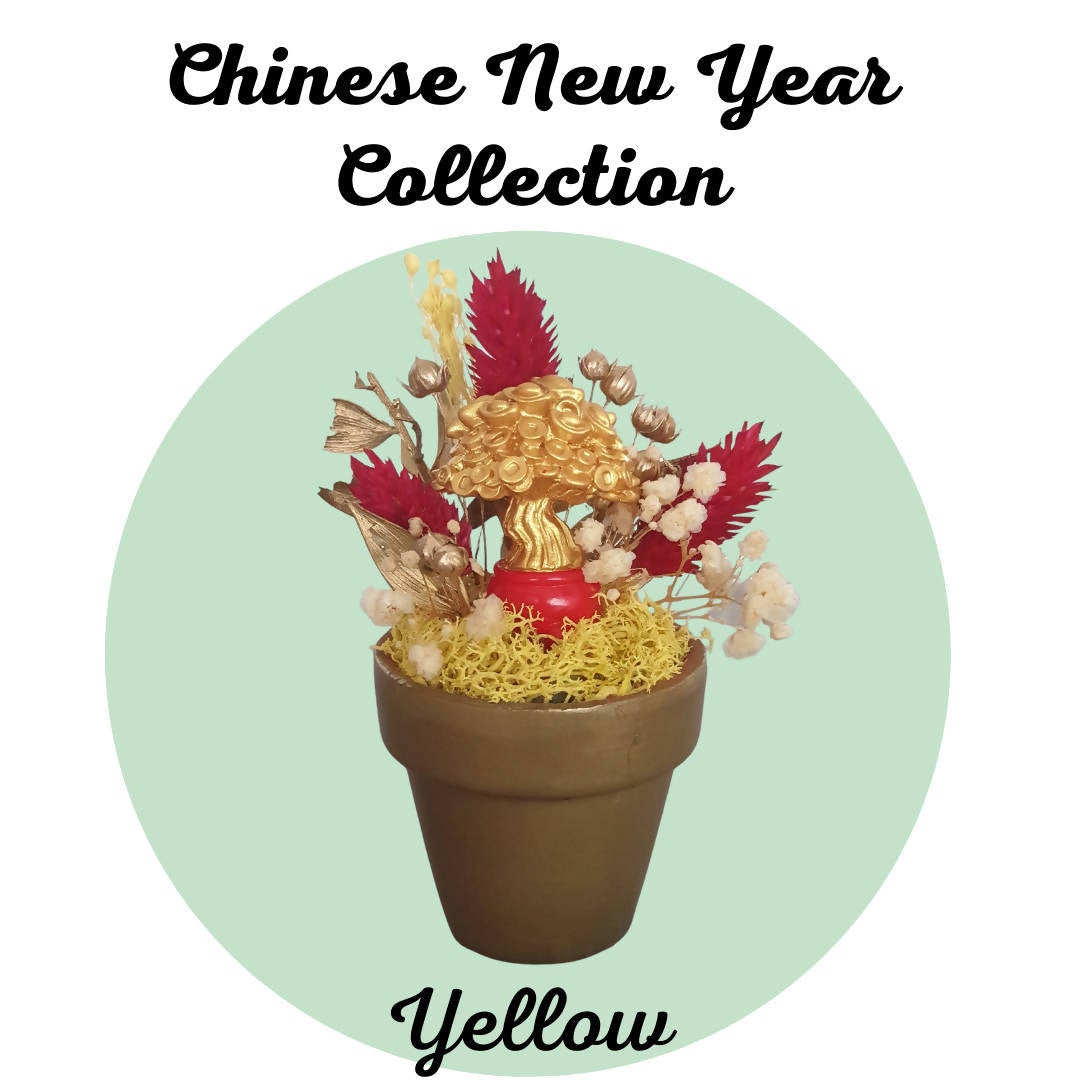 Chinese New Year Collection Dried Flowers Cup Of Florals 