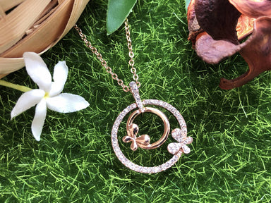 Whimsical- Rose Gold Plated Butterfly Pendant - Local Jewellery - Forest Jewelry - Naiise