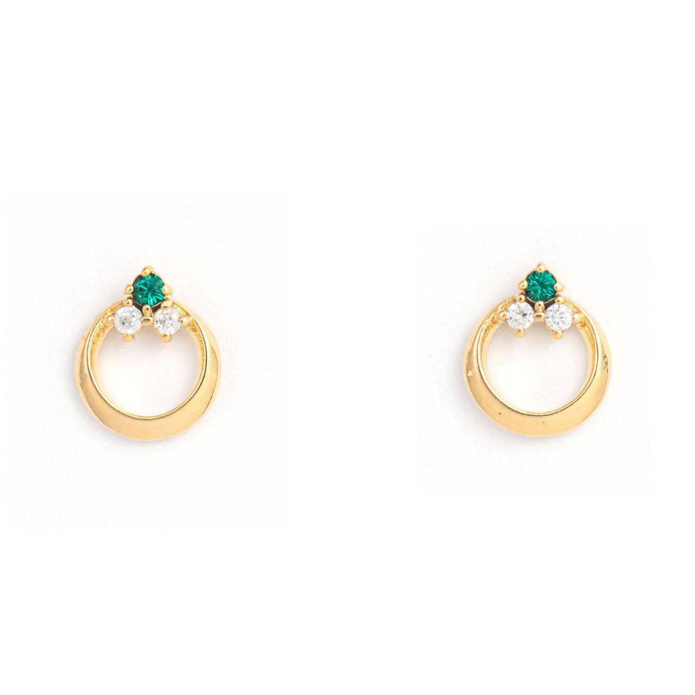 Astra- Dainty Earrings with Crystals made with Swarovski Elements Earring Studs Forest Jewelry Emerald 