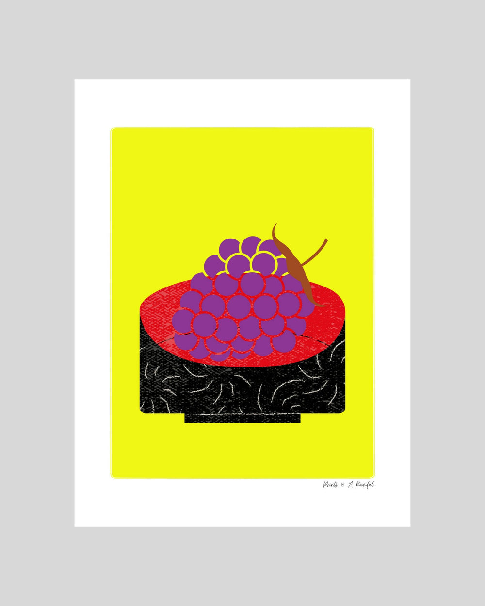 wall art : inspired by colours and fruits (grapes) Art Prints@ARoomful 
