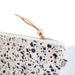 Cotton Canvas Cosmetic / Make-up Bag Terrazzo Blue Grey II Makeup Pouches 5mm Paper 