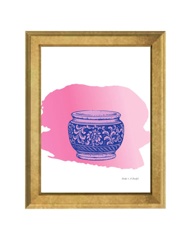 wall art : inspired by pottery and clay (oriental porcelain) Art Prints@ARoomful 40cm x 50cm 