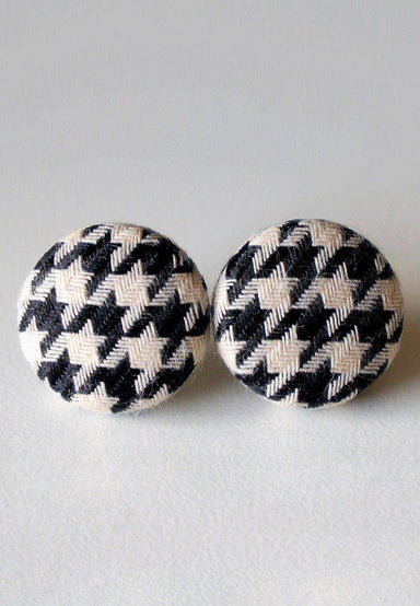 Papa Houndstooth Stud Earrings - Earrings - Paperdaise Accessories - Naiise