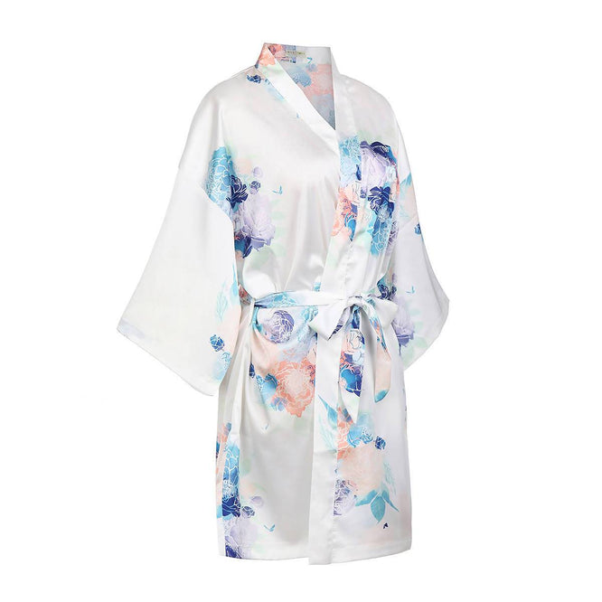Pretty Peonies Kimono Robe (Short) - Sleepwear for Women - The Mariposa Collection - Naiise