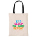 Eat Sleep Pa Game Repeat Cotton Tote Bag - Local Tote Bags - Wet Tee Shirt / Uncle Ahn T / Heng Tee Shirt / KaoBeiKing - Naiise