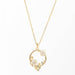 Jasmine- An Elegant Pendant with Petals made from Mother of Pearl Pendants Forest Jewelry Yellow Gold Plating 