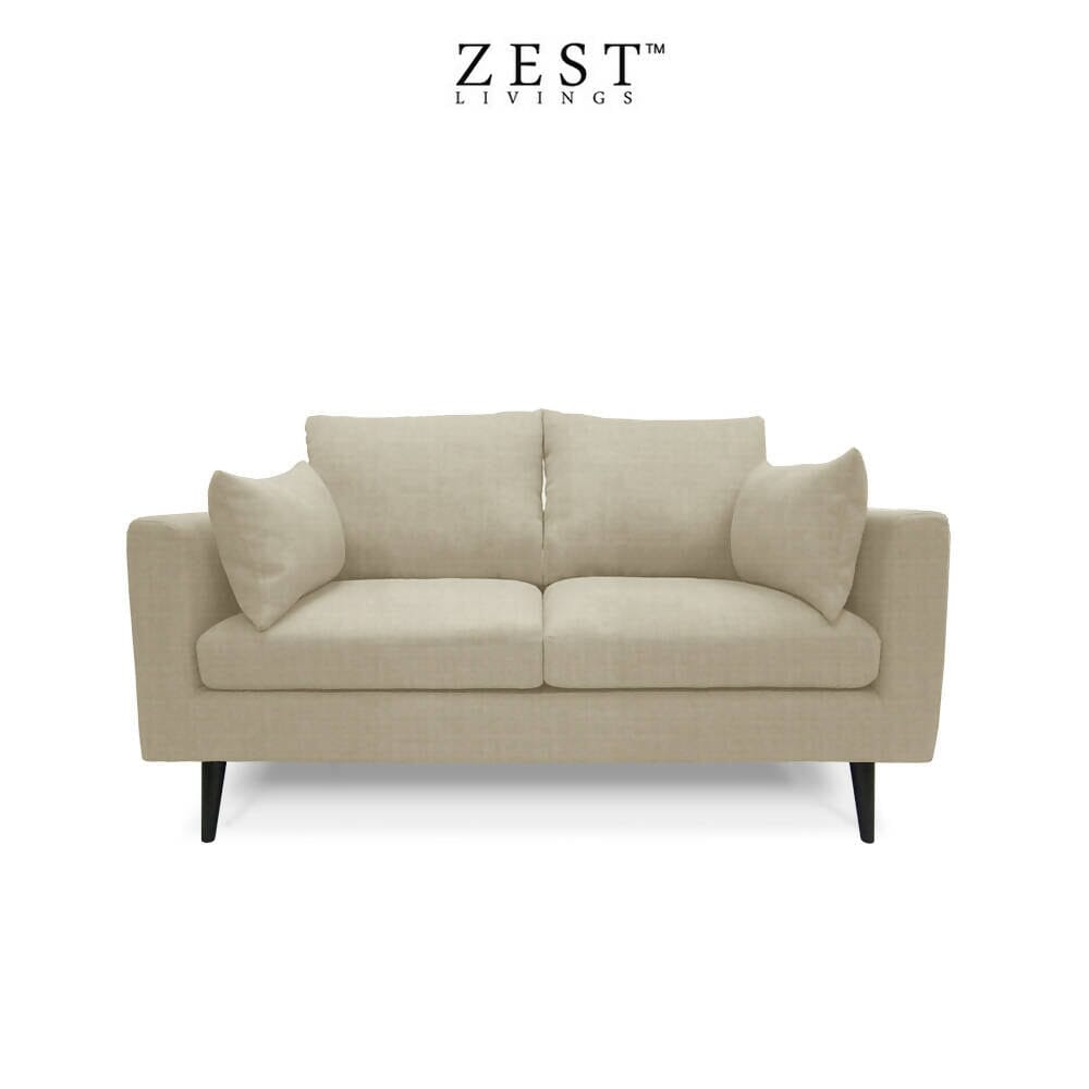 Benz 2 Seater Sofa | EcoClean Fabric Sofa Zest Livings Online Beige 