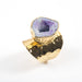 Purple Agate Geode Ring Rings Colour Addict Jewellery 