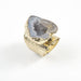 Grey Agate Geode Ring Rings Colour Addict Jewellery 