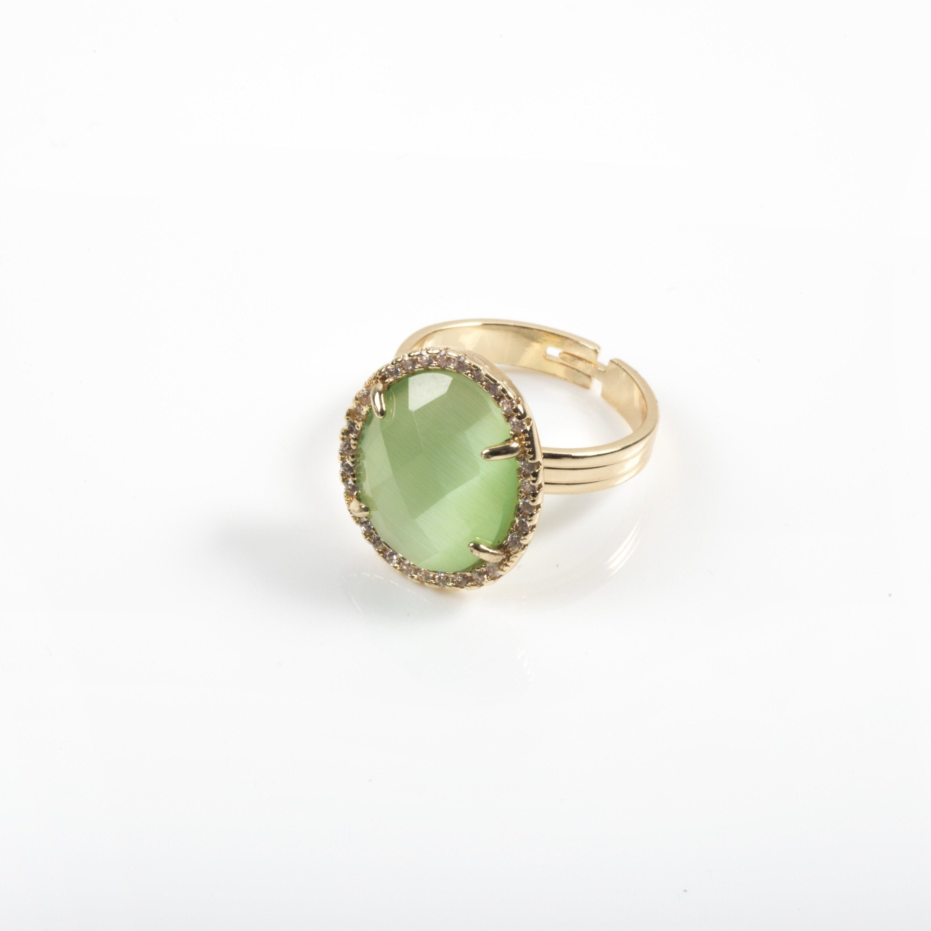 Green Catseye Ring Rings Colour Addict Jewellery 