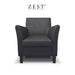 Mokum Armchair | Faux Leather Sofa Zest Livings Online Charcoal Black 