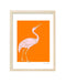 wall art : cranes (orange background) Art Prints@ARoomful 40cm x 50cm 