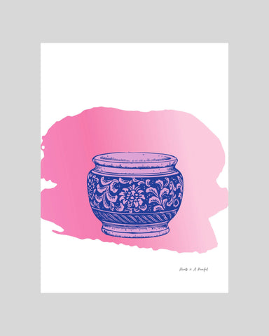 wall art : inspired by pottery and clay (oriental porcelain) Art Prints@ARoomful 