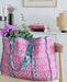 Oversized tote -pink ikat Tote Bags The House of Lili 