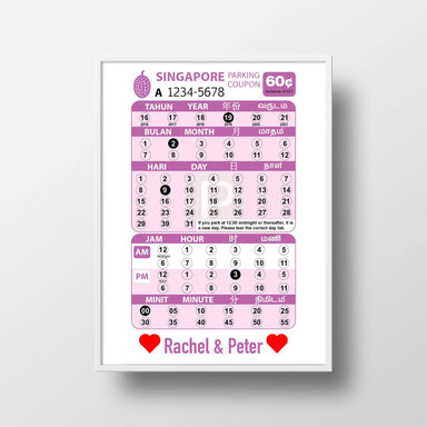 Singapore Personalised Parking Coupon - Personalised Prints - Big Red Chilli - Naiise