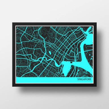 Singapore Downtown Map Print - Local Prints - Big Red Chilli - Naiise