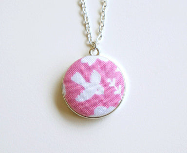 Sora Rin Handmade Fabric Button Necklace - Necklaces - Paperdaise Accessories - Naiise