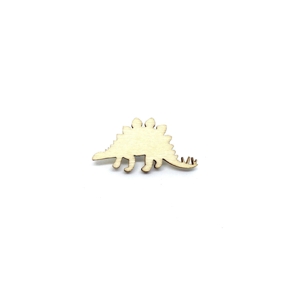 Stegosaurus Wooden Brooch Pin - Brooches - Paperdaise Accessories - Naiise
