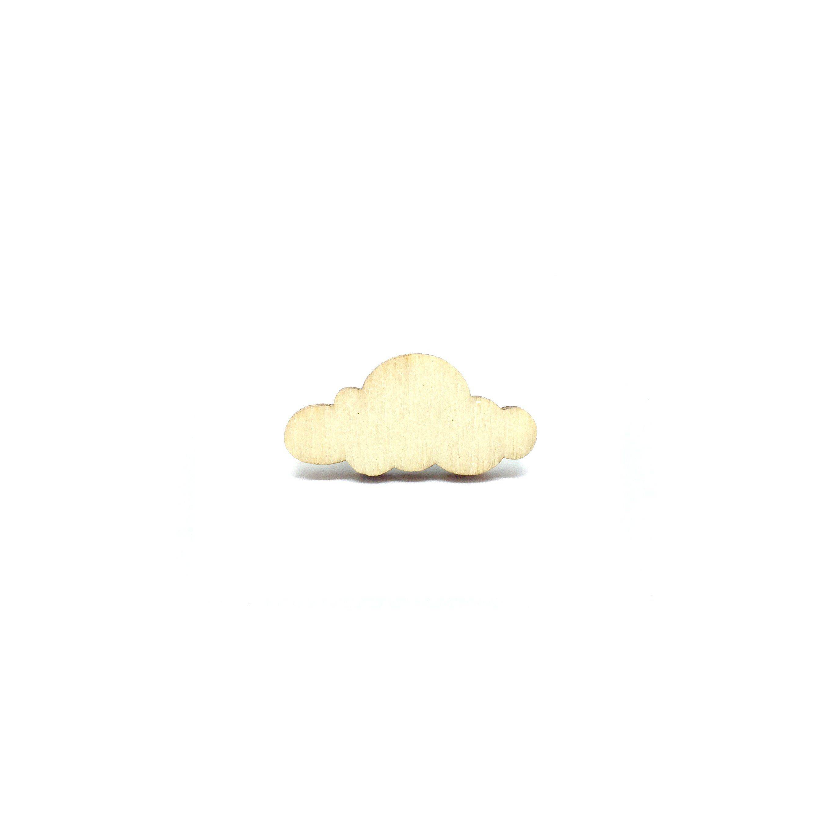 Sunny Clouds Wooden Brooch Pin - Brooches - Paperdaise Accessories - Naiise