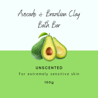 Unscented Avocado & Brazilian Clay Bath Bar Soaps SoapCeuticals 