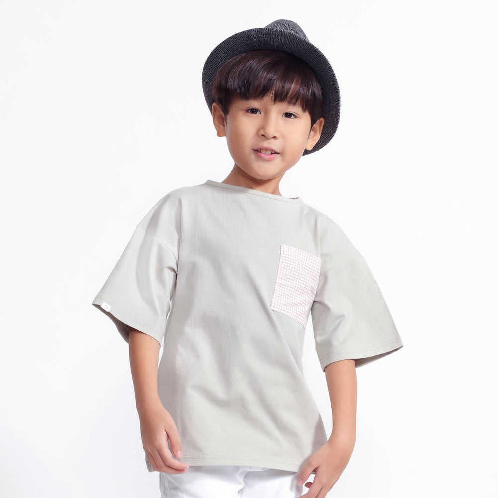 Tencel™ Harper Top With Checkered Pocket - Kids Clothing - twopluso - Naiise