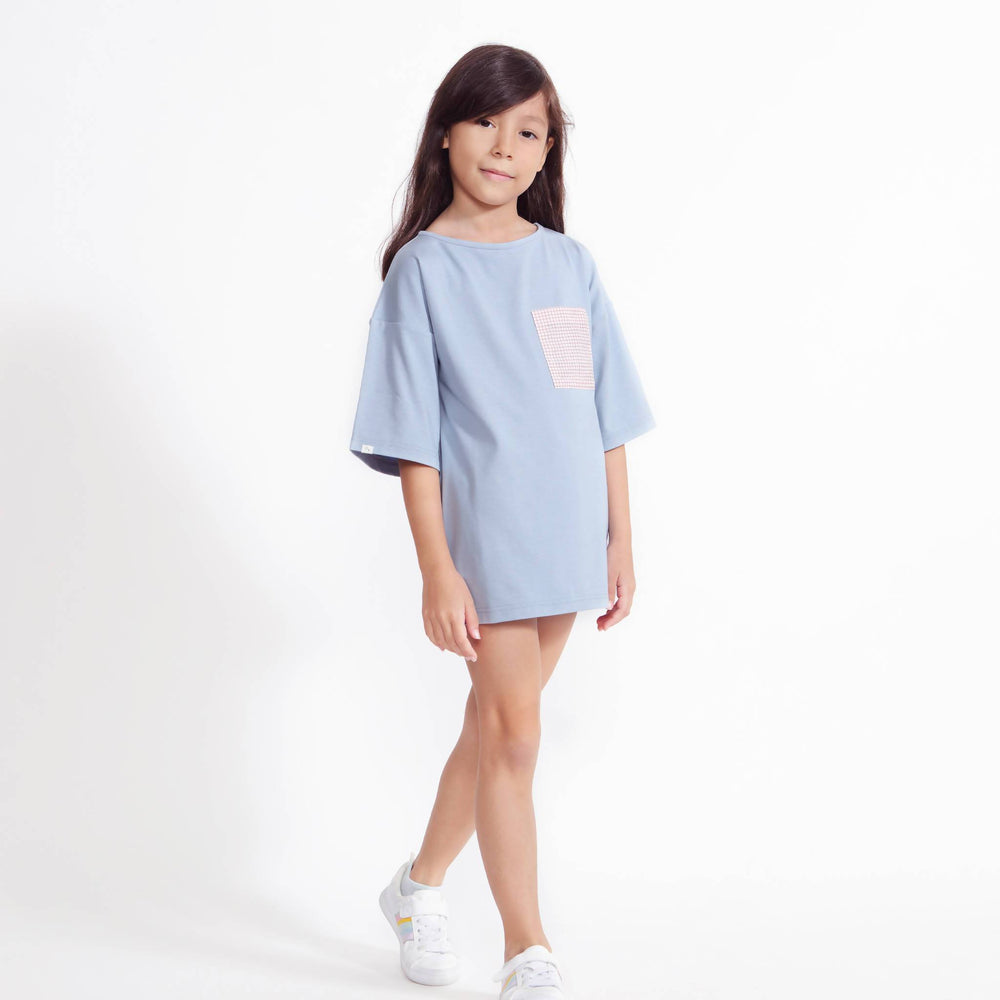 Tencel™ Harper Top With Checkered Pocket - Kids Clothing - twopluso - Naiise