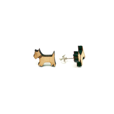 Terrier Dog Laser Cut Wood Earrings - Earrings - Paperdaise Accessories - Naiise