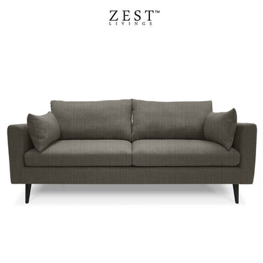 Benz 2.5 Seater Sofa | EcoClean Fabric Sofa Zest Livings Online Dark Grey 