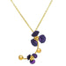 Iris- A Delightful Flora Pendant Pendants Forest Jewelry Aubergine Purple 