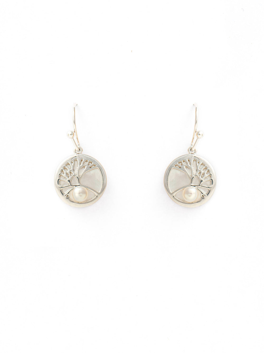 Tree of Life Mother of Pearl Drop Earrings - Earrings - Forest Jewelry - Naiise