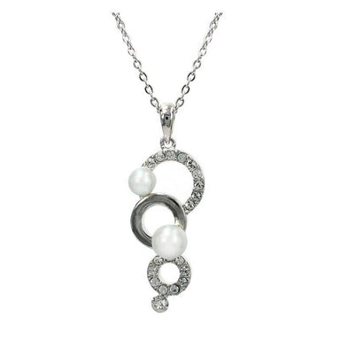 Aurora- An Elegant Pendant featuring both Crystals & Pearls made with Swarovski Elements Pendants Forest Jewelry Rhodium Plating 
