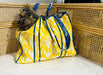 Oversized tote - yellow ikat Tote Bags The House of Lili 
