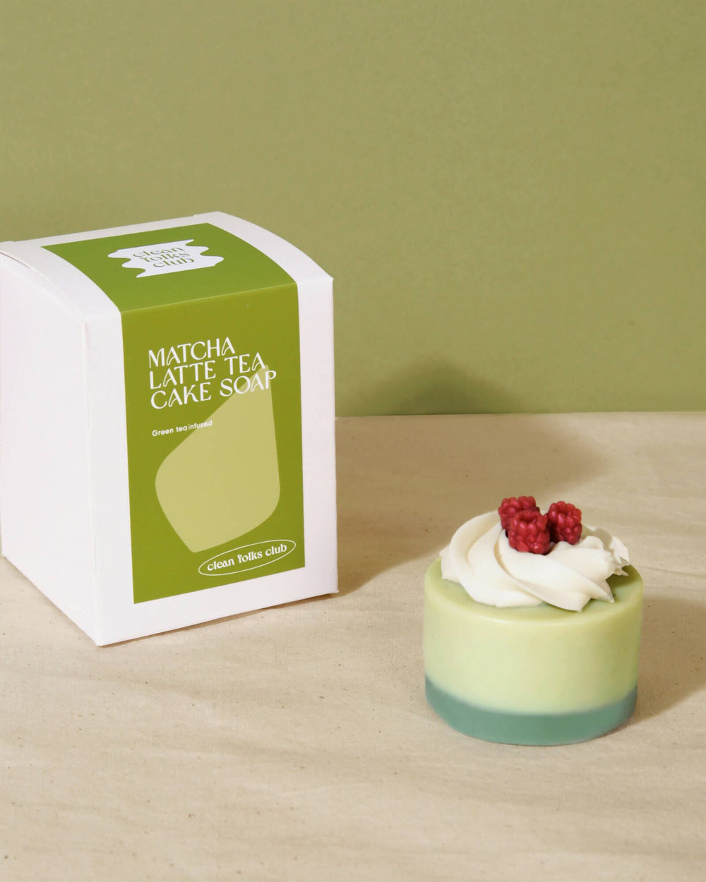 Matcha Latte Tea Cake Soap Soaps Clean Folks Club 