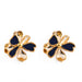 Delphinium- Flora Stud Earrings in Yellow Gold Plating Earring Studs Forest Jewelry Royal Blue 