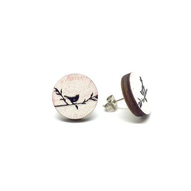 Vintage Love Birds Wooden Earrings - Earrings - Paperdaise Accessories - Naiise