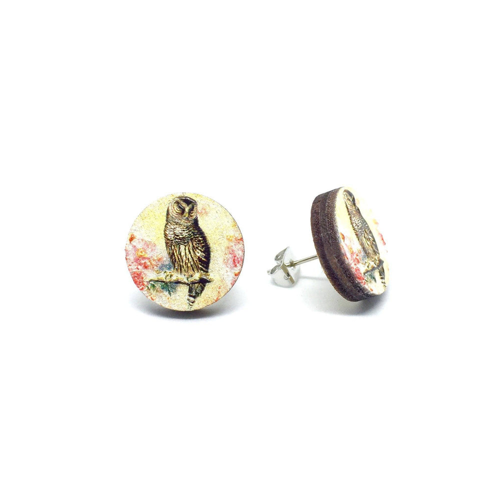 Vintage Owl Wooden Earrings - Earrings - Paperdaise Accessories - Naiise