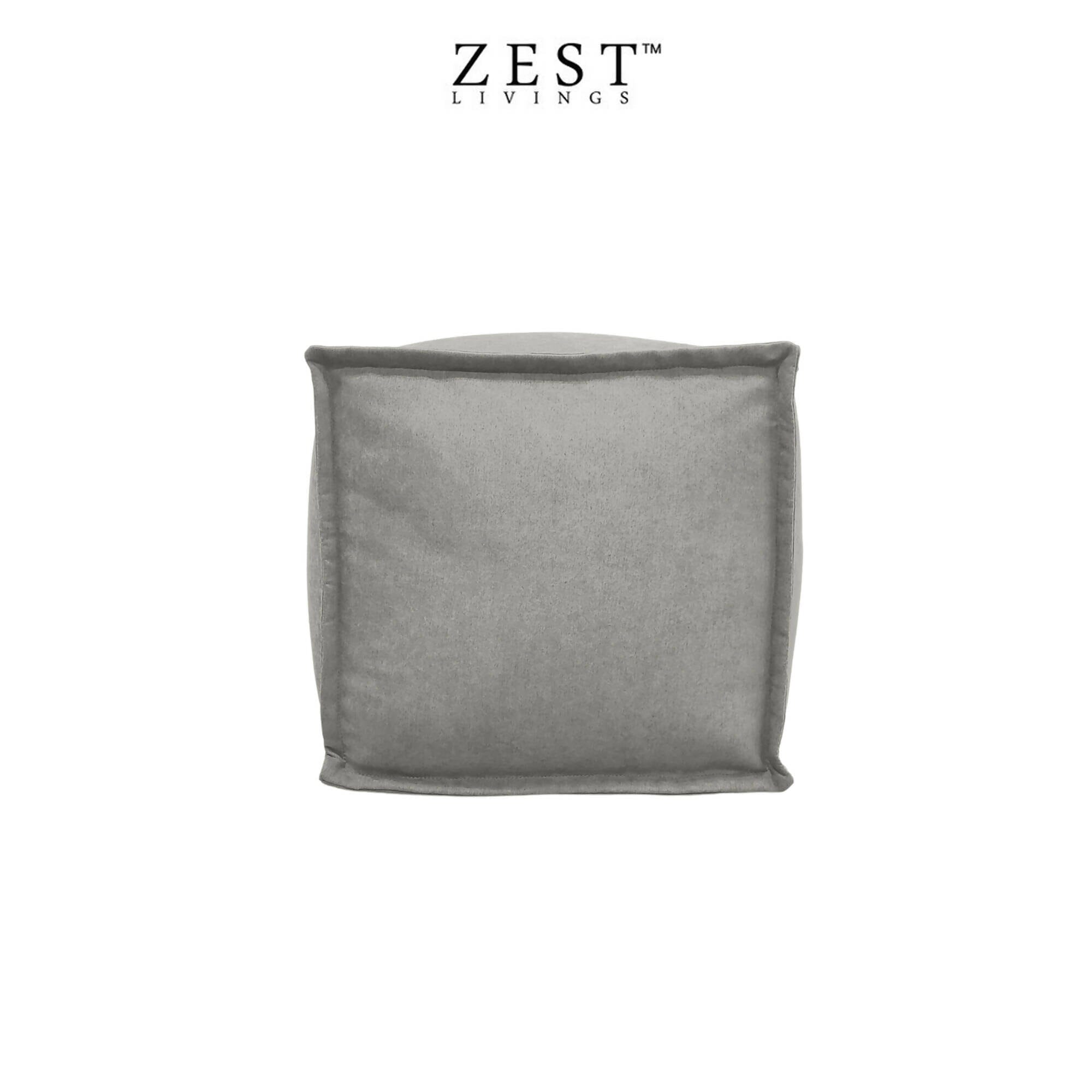 Ceara Bean Bag - Medium | Water-repellent Fabric Bean Bags Zest Livings Online Light Grey 
