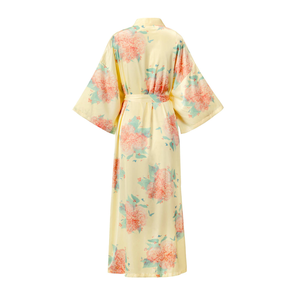 Wild Hydrangeas Kimono Robe (Ankle) - Sleepwear for Women - The Mariposa Collection - Naiise