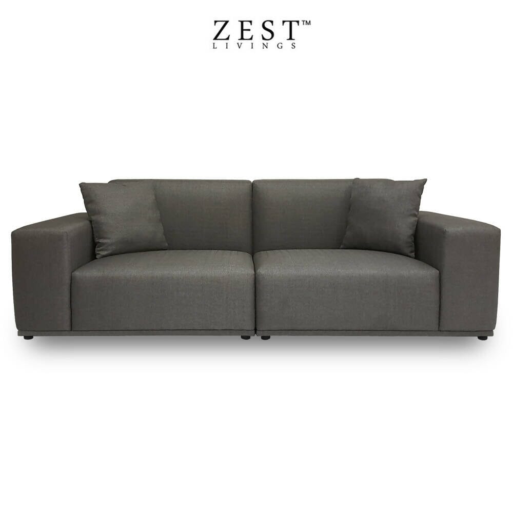 Moota 3 Seater Sofa | Modular Sofa | EcoClean Fabric Sofa Zest Livings Online Dark Grey 