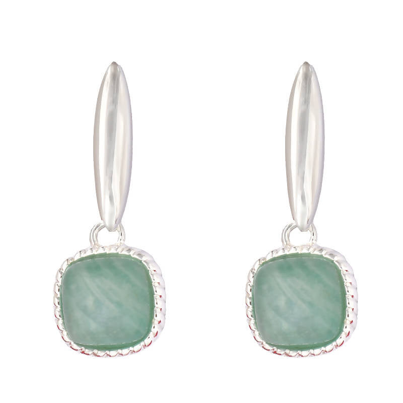 Grandeur Gems - Dangling Earrings Earring Studs Forest Jewelry Amazonite Silver 