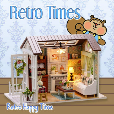 Retro Times Miniature Doll House - DIY Crafts - Blue Stone Craft - Naiise