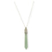 Bullet Shape Aventurine Necklace in White Gold Necklaces Colour Addict Jewellery 