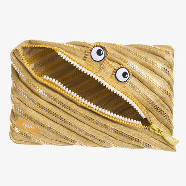 Zipit Monster Jumbo Pouch Gold - Pencil Cases - Zigzagme - Naiise